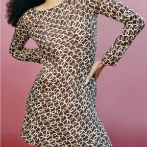 Realisation Par Brown and Cream Patterned Dress
